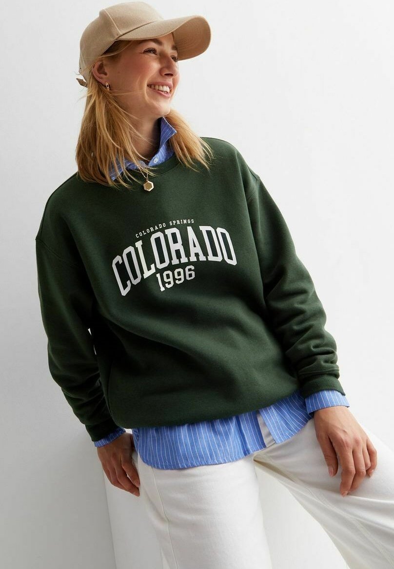 New Look COLORADO LOGO - Sweatshirt - dark green - Zalando.de