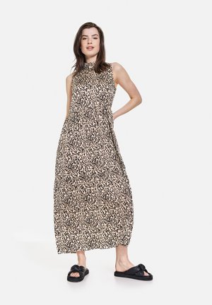 Maxi dress - oatmeal gemustert
