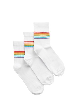 3PACK MID ANKLE - RAINBOW - Socks - white