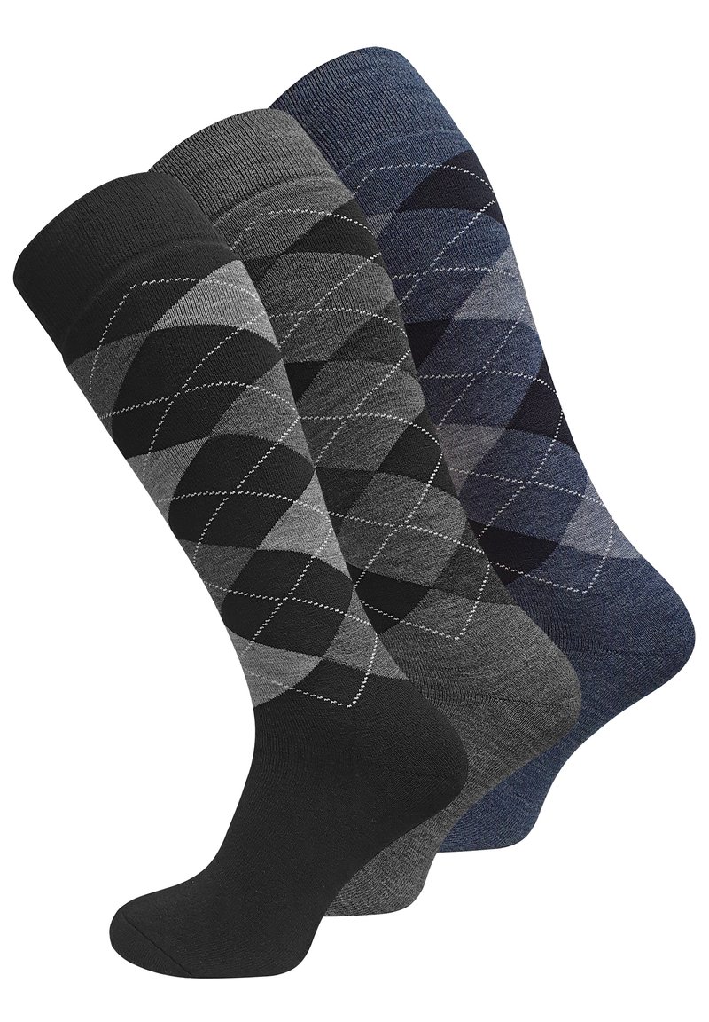 Cotton Prime THERMO 3 PAAR - Calzettoni - schwarz grau blau