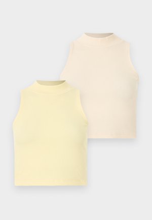 2 PACK - Débardeur - pale yellow + sand
