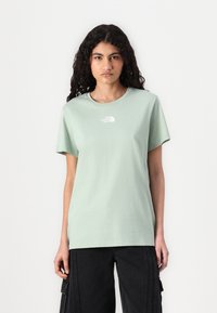 The North Face - WOMENS TEE RELAXED CENTRAL LOGO - T-shirt imprimé - glacier green/white Image miniature 1