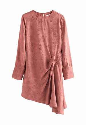 REGULAR FIT - DRAPEY LONG SLEEVE ASYMMETRIC - Day dress - dusky pink