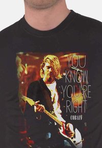 Paradiso Clothing KURT COBAIN YOU KNOW YOU'RE RIGHT - Print T-shirt - black