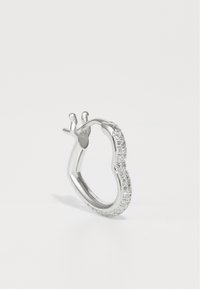 MINI CREOLE CŒUR - Orecchino singolo - 9k white gold-coloured