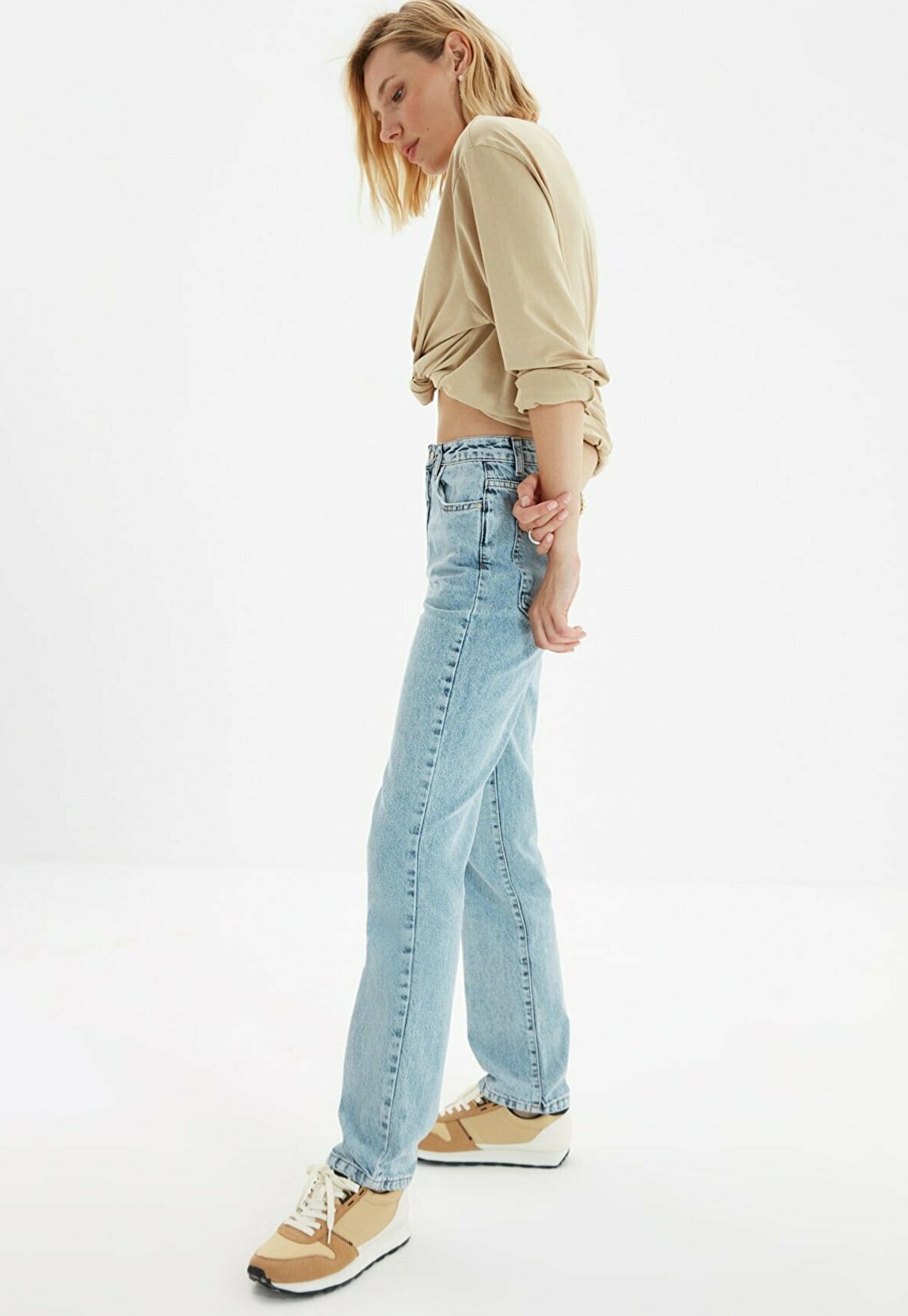 Trendyol Straight leg jeans - blue 