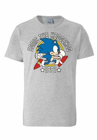 LOGOSHIRT SONIC THE HEDGEHOG  - Print T-shirt - grau meliert