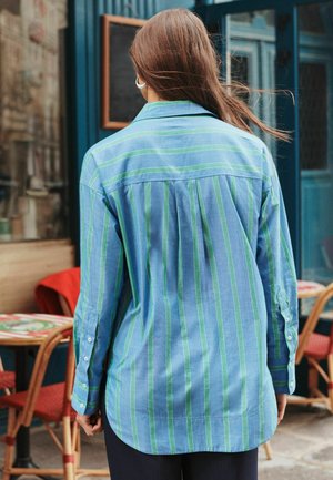 Next LONG SLEEVE SIDE STRIPE - Košilová halenka - blue green stripe