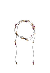 BEADED CORD - Halskette - black