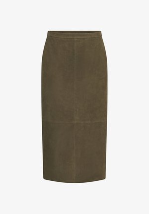 Soaked in Luxury, SLPARVATI PENCIL SKIRT - Δερμάτινη φούστα - beech