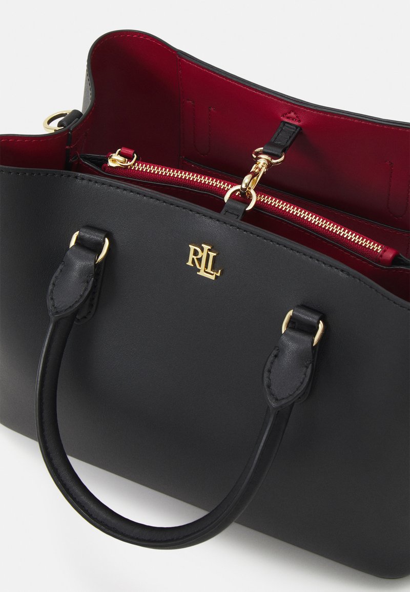 Lauren Ralph Lauren MARCY SATCHEL LARGE Handbag Black atelieryuwa