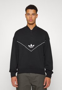 adidas Originals ADICOLOR SEASONAL ARCHIVE HALF-ZIP - Sportinis megztinis - black/white