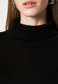 pure cashmere HIGH NECK  - Džemperis - black
