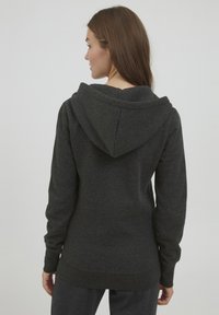 Oxmo OXOLINDA - Športna jopa s kapuco na zadrgo - dark grey melange