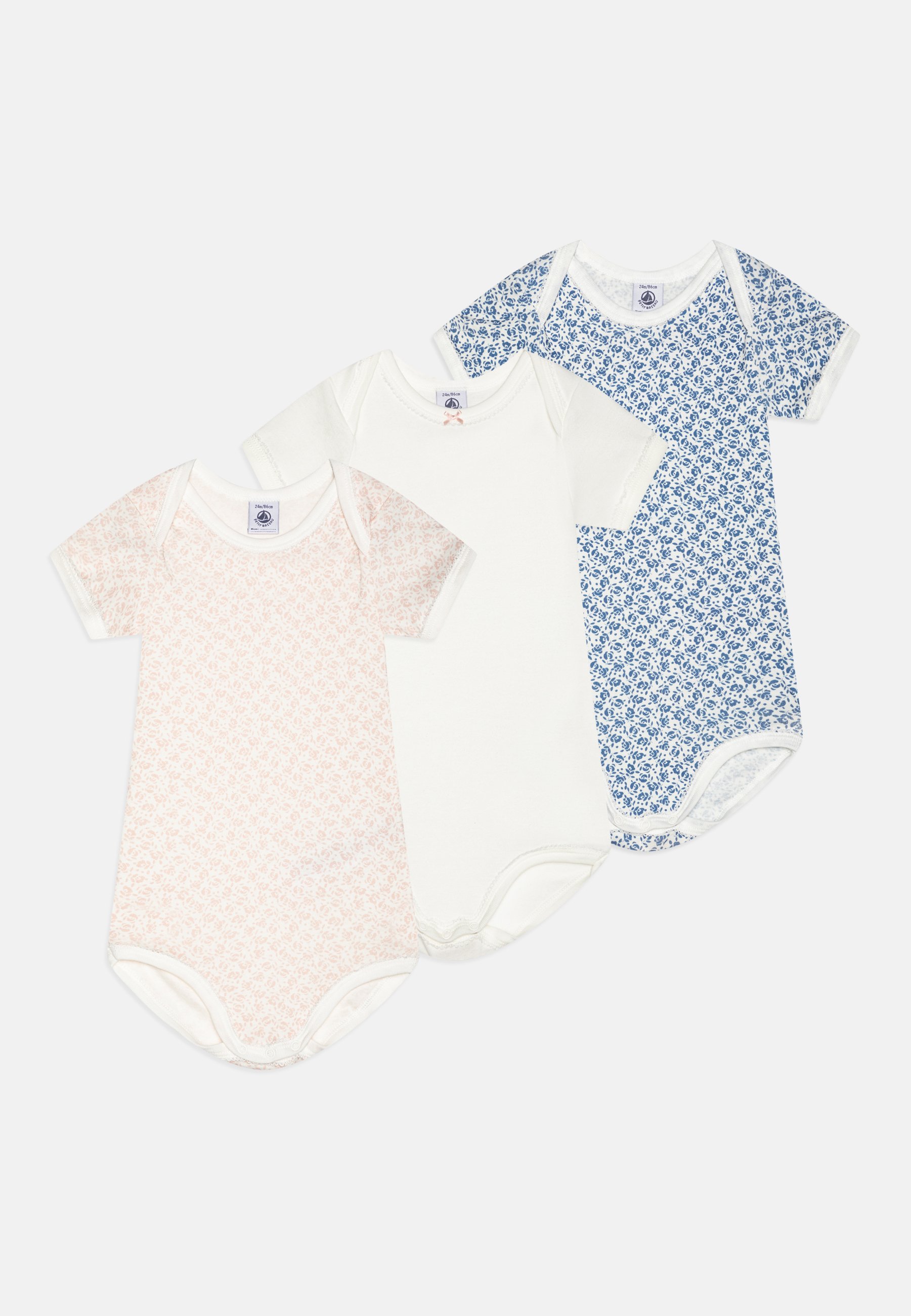 Petit Bateau Baby Body Aus Bio-Baumwolle – Langärmlig, Mit Babykragen, Weiches Gaze-Material, OEKO-TEX Zertifiziert