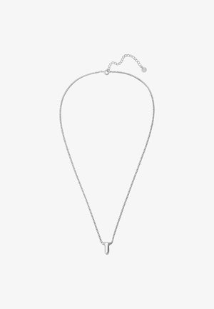 Sølv kædeden med et enkelt bogstav "T" vedhæng. Kæden er delikat med en subtil tekstur og en justerbar lukning.
