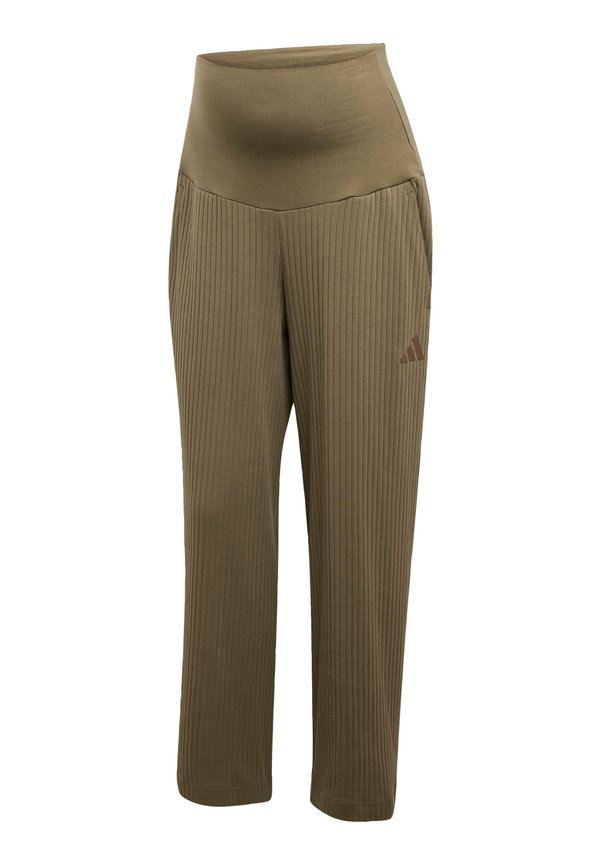 RIBBED HIGH-WAIST 7/8 PANTS (MATERNITY) - Trousers - olive strata3