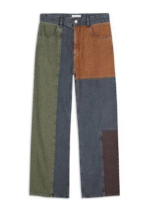COLOR BLOCK - Relaxed fit jeans - heather grey