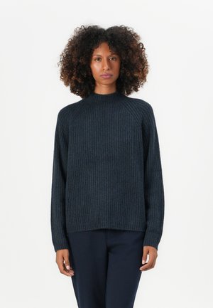 COZY MOCK NECK - Jumper - dark blue