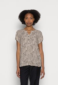 Culture JUNO CAPSLEEVE - T-shirt estampada - macadamia