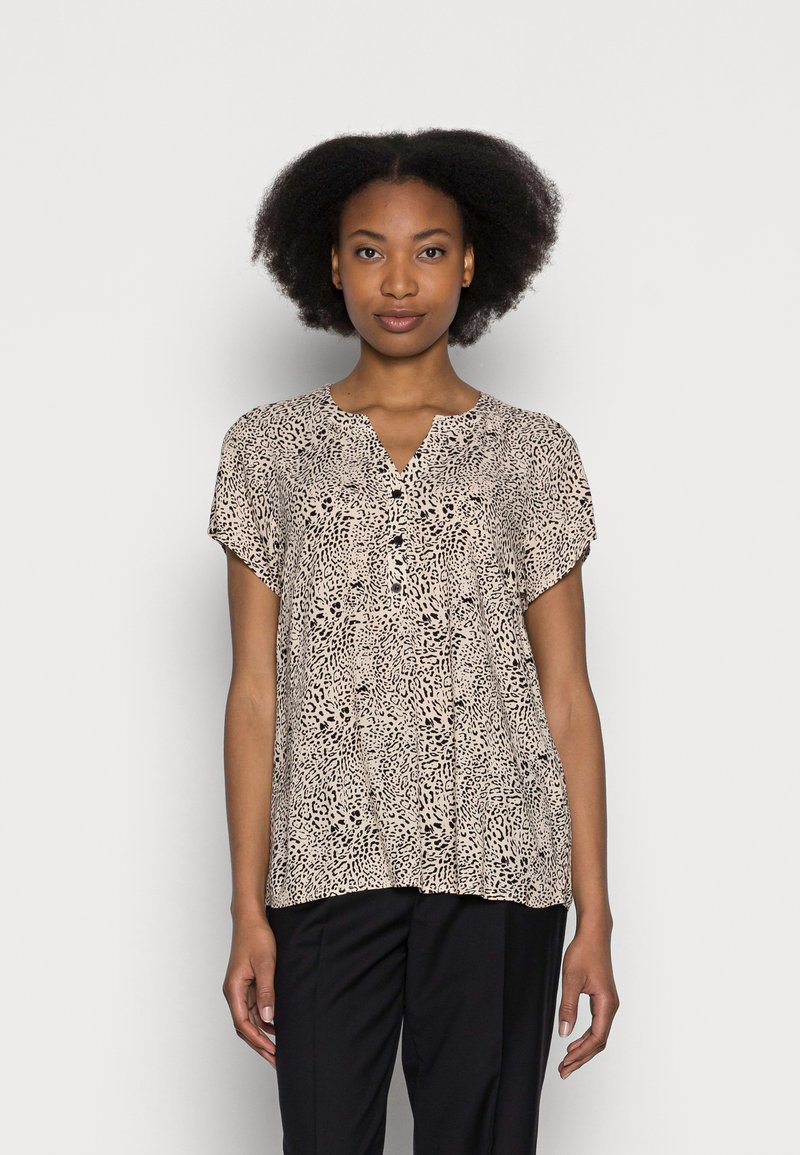 Culture JUNO CAPSLEEVE - T-shirt estampada - macadamia