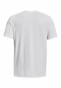 Hvid bomulds T-shirt med korte ærmer, rund hals og en glat tekstur. Har et enkelt design uden yderligere grafik eller mønstre.