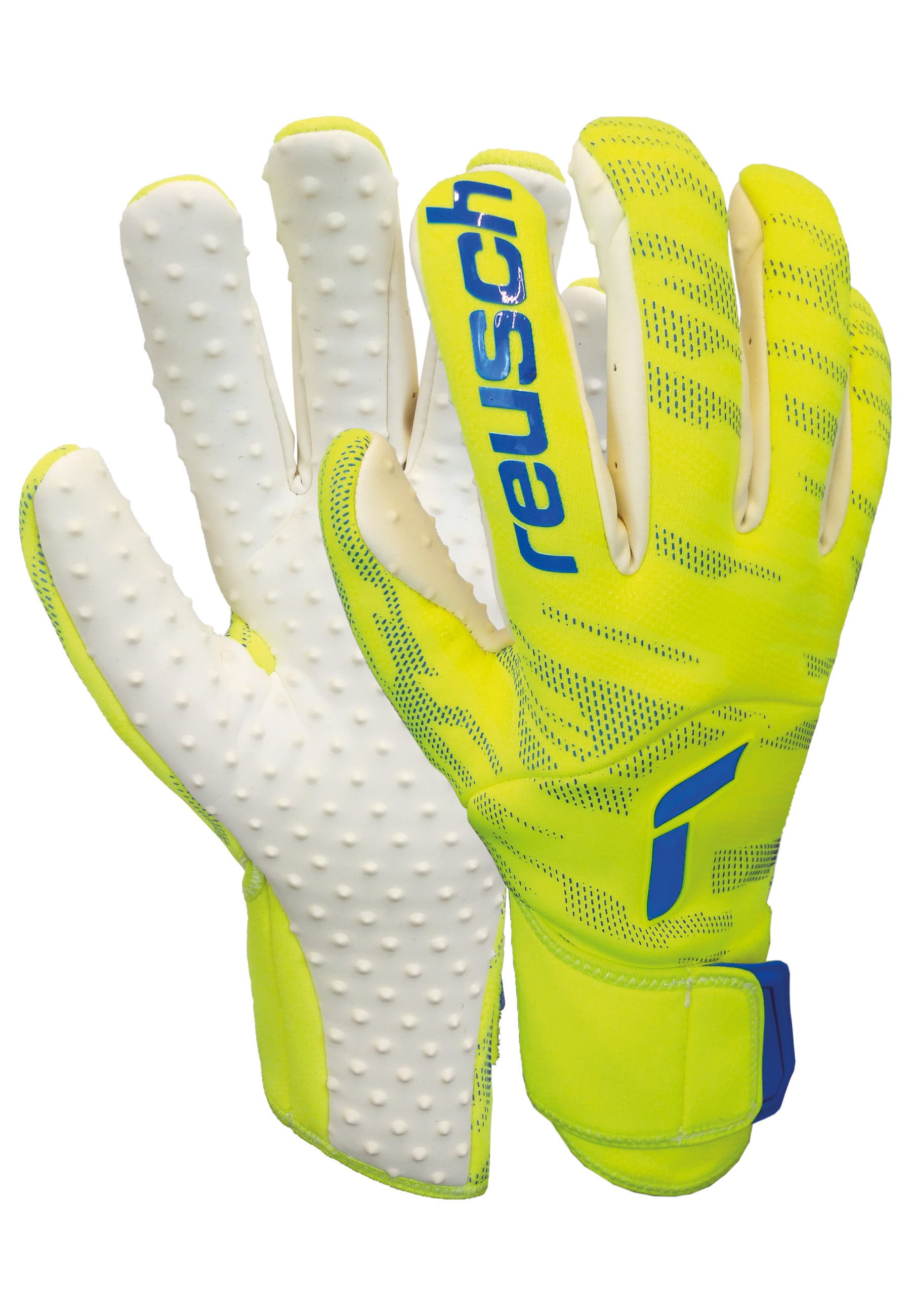 Reusch PURE CONTACT SPEEDBUMP - Keepershandschoenen - safet yellow/dp  blue/whit/neongeel - Zalando.nl