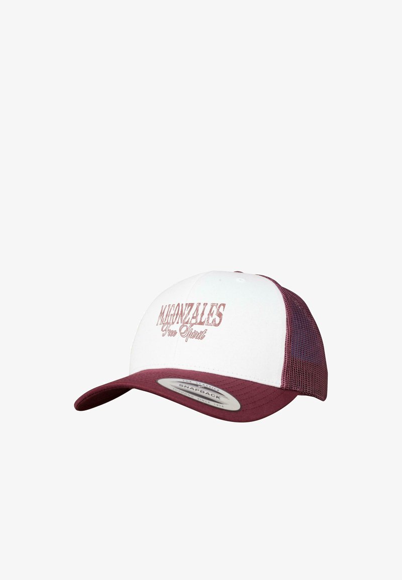 MJ Gonzales TRUCKER - FREE SPIRIT - Sapka - maroon white maroon