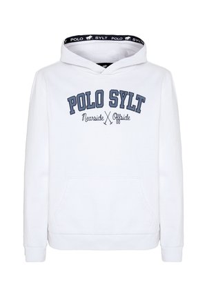 MIT LABEL-TYPISCHEM SCHRIFTZUG - Kapuzenpullover - bright white