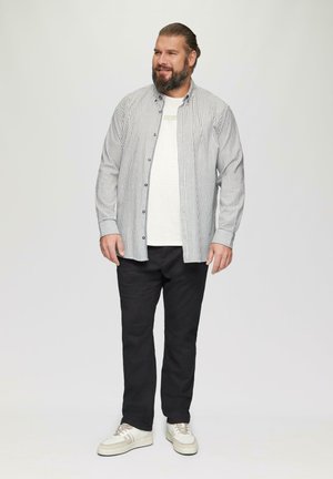 REGULAR FIT GESTREEPT OXFORD  - Shirt - navy