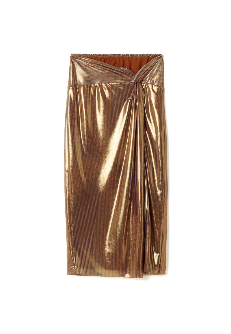 Stefanel A-lijn rok goudkleurig