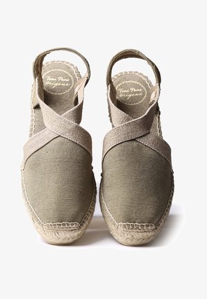 VERDI - Aukštakulniai su platforma - khaki