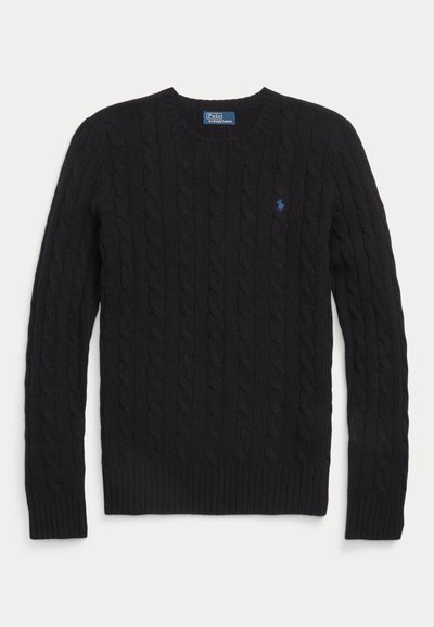 Polo Ralph Lauren CABLE KNIT WOOL CASHMERE JUMPER - Džemperis - black