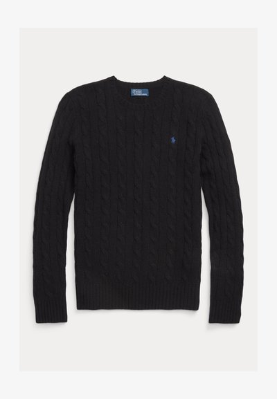 Polo Ralph Lauren CABLE KNIT WOOL CASHMERE JUMPER - Jumper - black