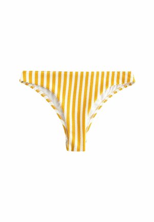 CRINKLE HIGH LEG - Bas de bikini - yellow white stripe
