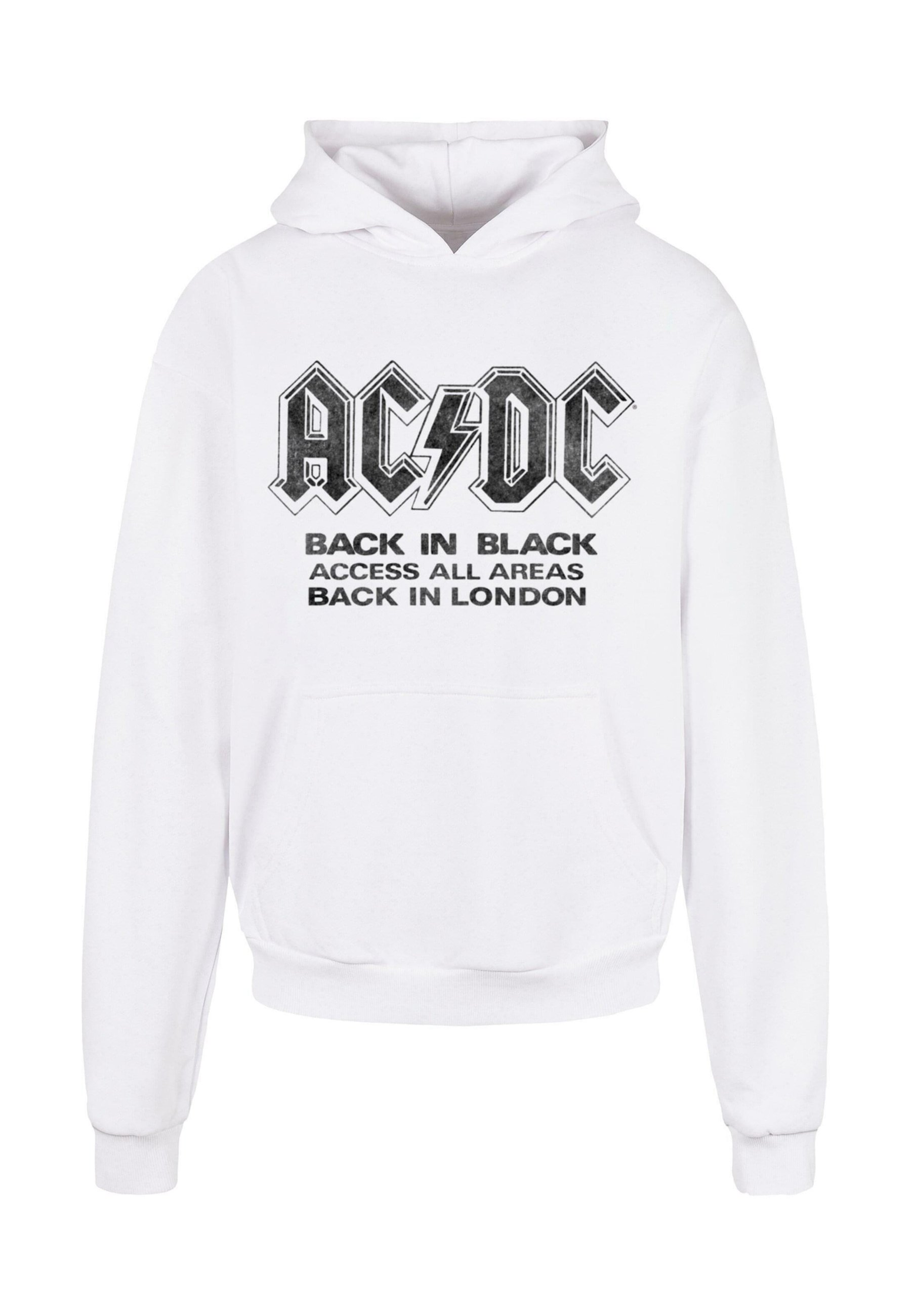 90s ac/dc BACK IN BLACK ツアー　バンド　フーディー Merchcode ACDC BACK IN BLACK ULTRA HEAVY - Hoodie - white - Zalando