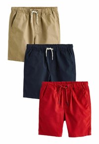 Next - PULL-ON 3 PACK - REGULAR FIT - Shorts - navy blue red tan brown Thumbnail-Bild 1