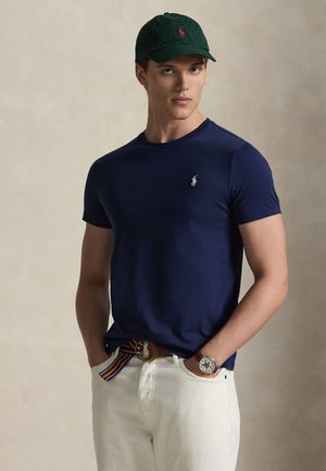 CUSTOM SLIM FIT JERSEY CREWNECK T-SHIRT - Βασικό μπλουζάκι - newport navy