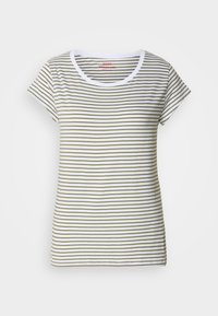 STRIPE TEASY TEE - Camiseta estampada - four leaf clover/brilliant white