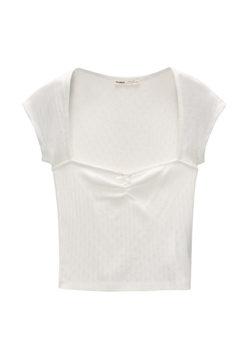 PULL&BEAR T-shirt print beige mêleerd