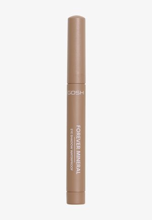 GOSH Forever Mineral Waterproof Eye Shadow in a cylindrical, tan-colored container with white text and a rounded cap.