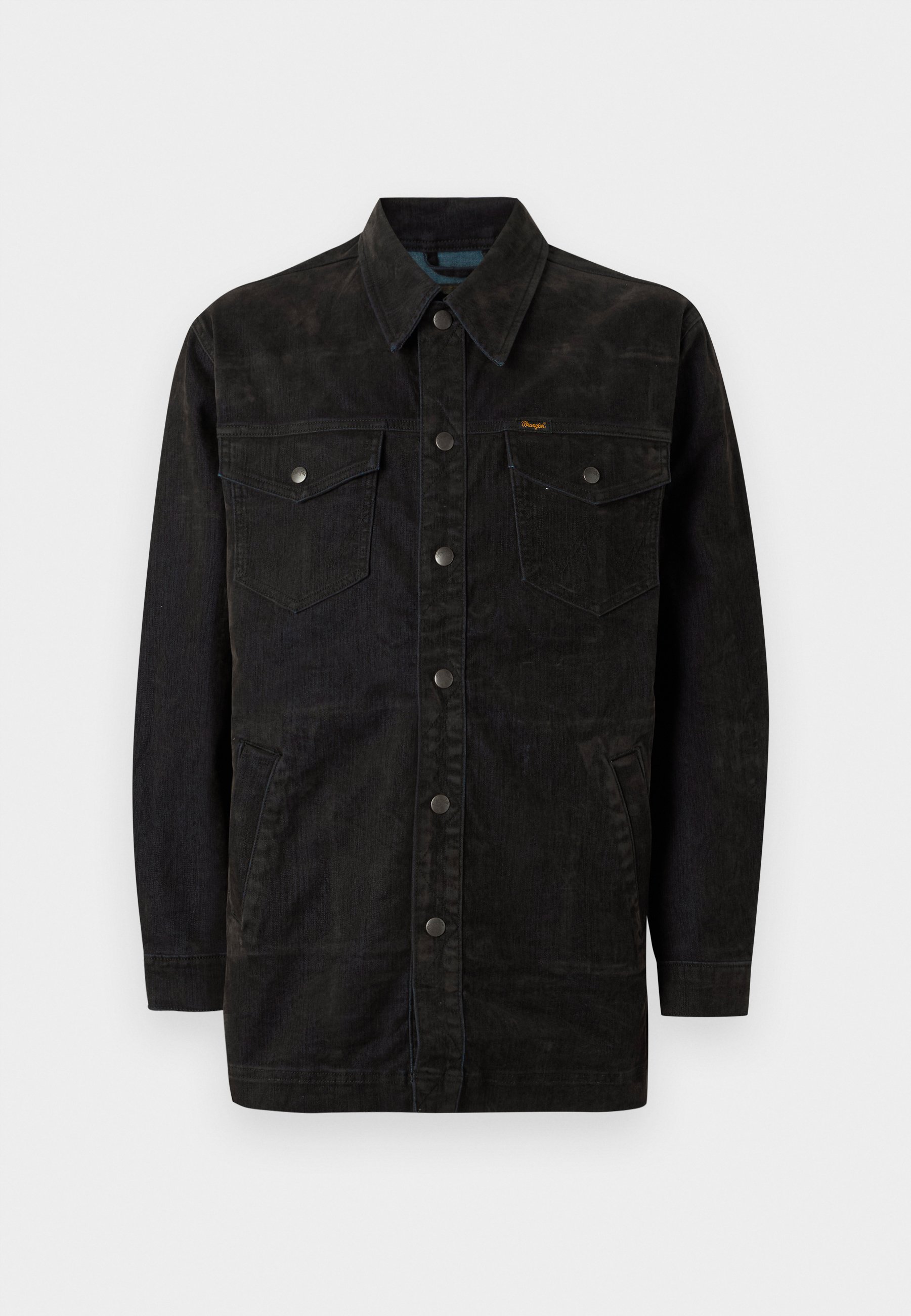 Wrangler WRANGE JACKET - Denim jacket - mole/black denim - Zalando Wrangler WRANGE JACKET - Denim jacket - mole/black denim - Zalando