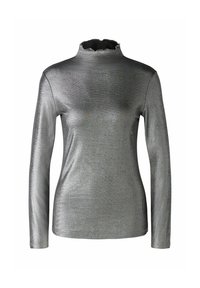 Oui METALLIC - Langarmshirt - grey silver