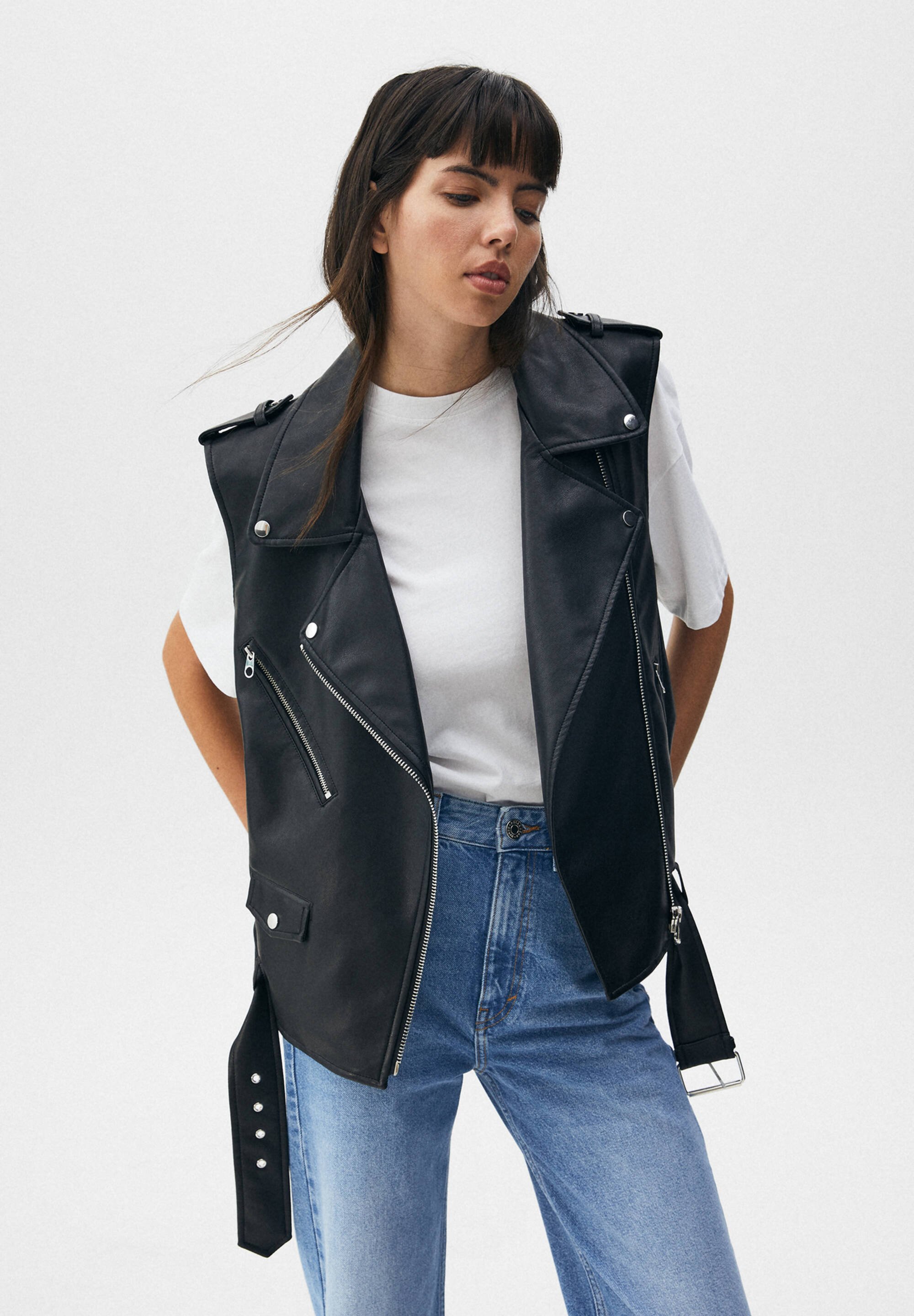 Veste Sans Manche Veste En Cuir Femme Only Veste Simili Sans
