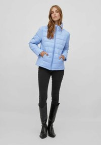 VILA HIGH NECK - Ziemas jaka - pale iris
