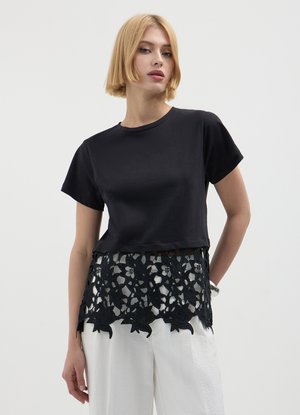 Calliope FONDO SANGALLO  - T-shirt con stampa - nero