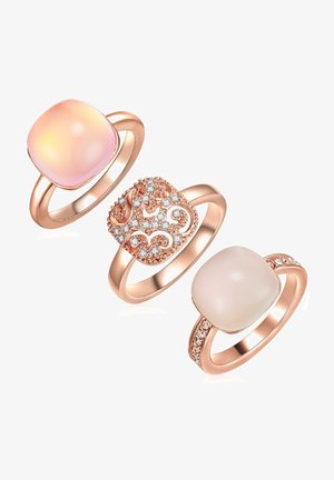 3ER SET VERZIERT - Prsten - rose gold coloured