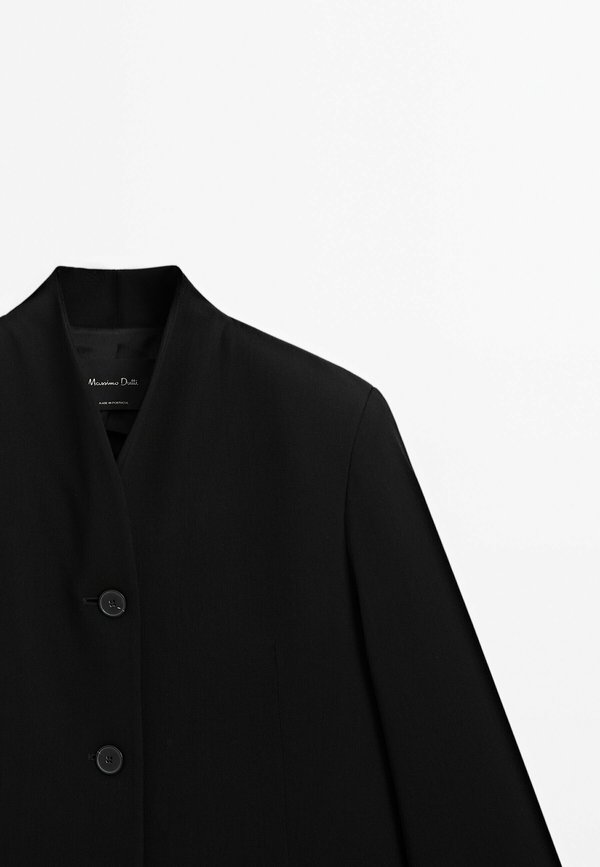 WITH STAND COLLAR - Leather jacket3