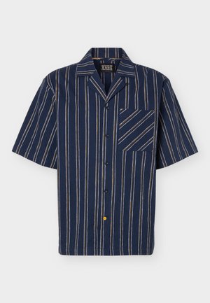 Scotch & Soda, STRIPED RELAXED FIT SHORT SLEEVED SHIRT - Πουκάμισο - sky captain