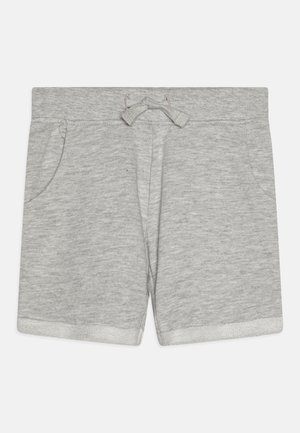 Grijze katoenen shorts met een zachte textuur, elastische tailleband, verstelbaar trekkoord en zijzakken. Gezoomde manchetten geven de pijpen een nette afwerking.